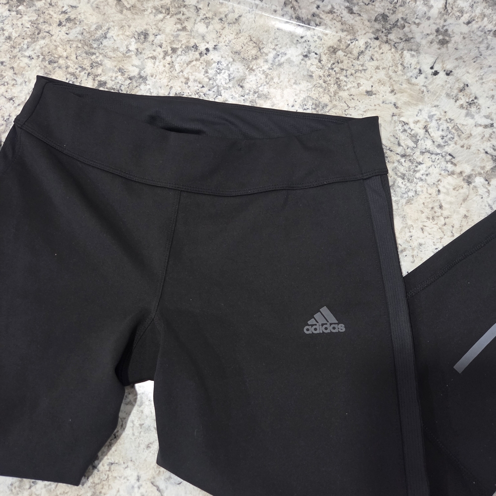 Adidas Climacool Energy Running Leggings Black 7/8 Length Size M Reflective - Picture 2 of 10